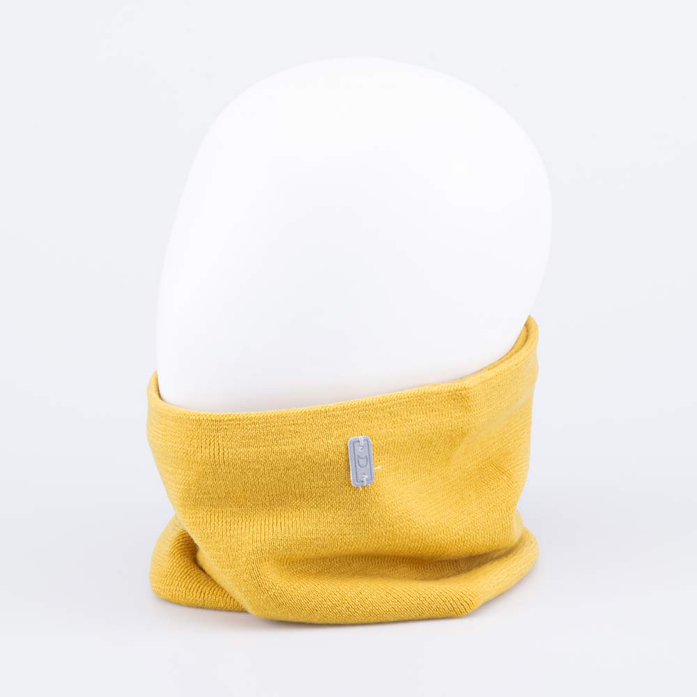 07712120-20 Шерстяной вязаный снуд горчичный, все фото 1