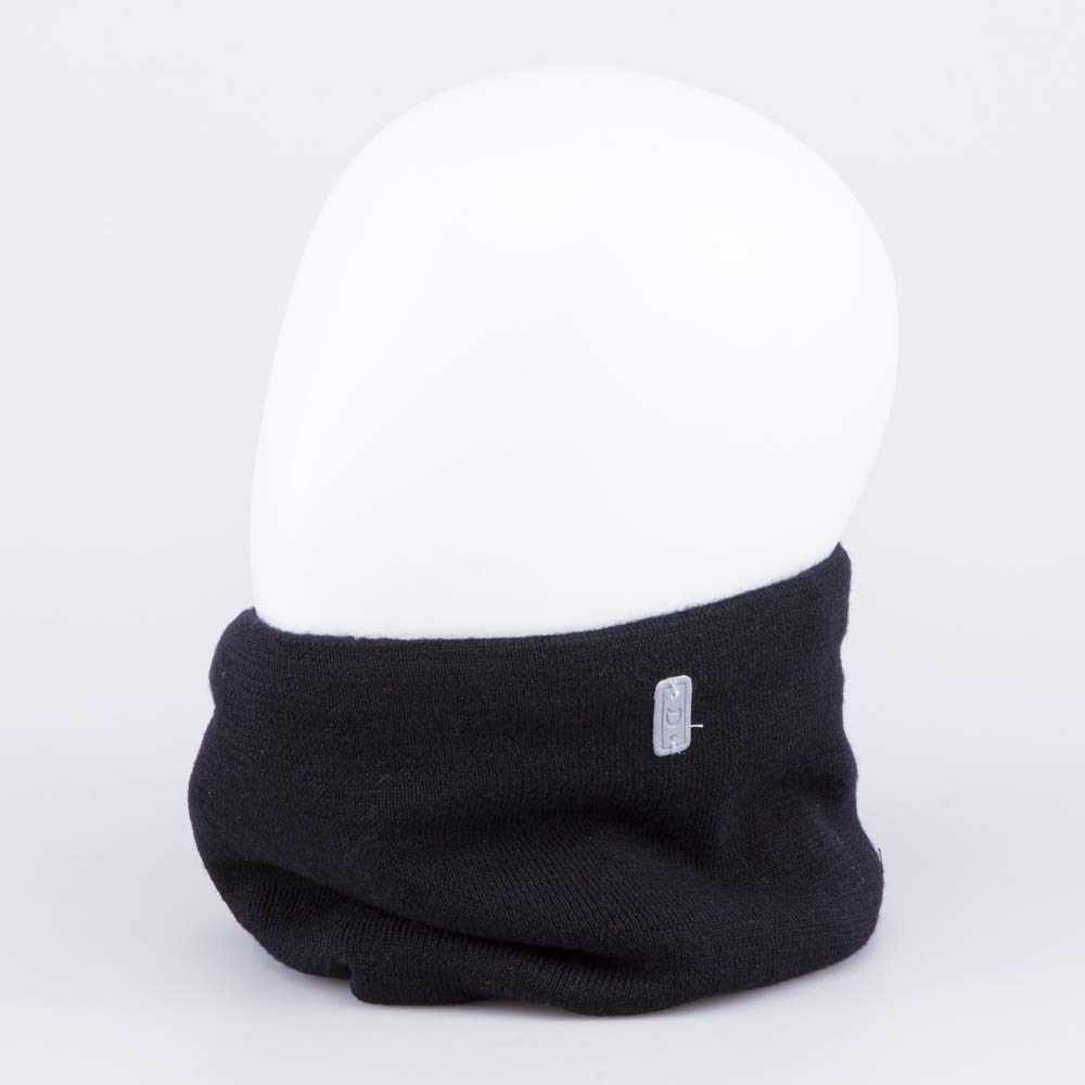 07712123-20 Шерстяной вязаный снуд черный, все фото 1