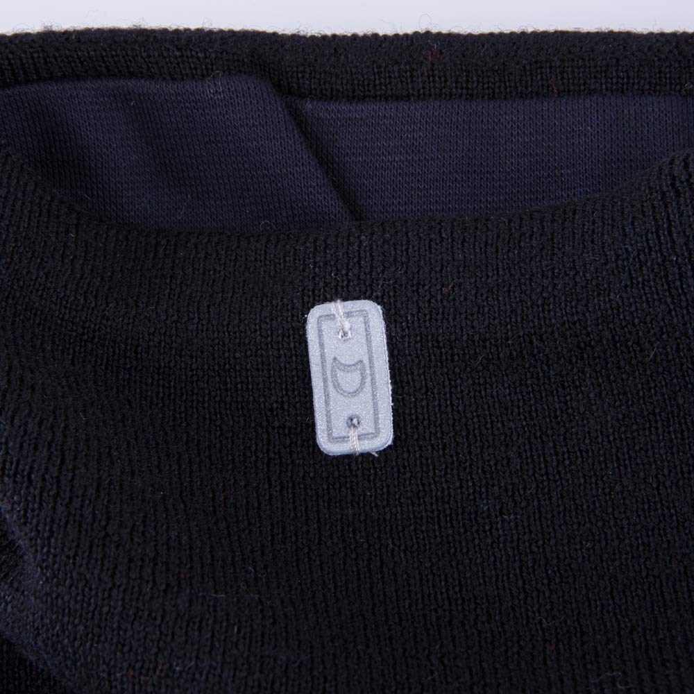 07712123-20 Шерстяной вязаный снуд черный, все фото 3