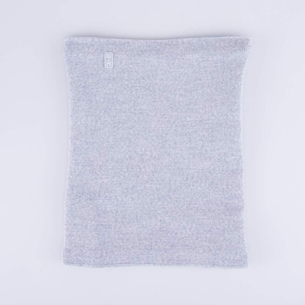 07812117-20 Шерстяной вязаный снуд светло-серый, все фото 2