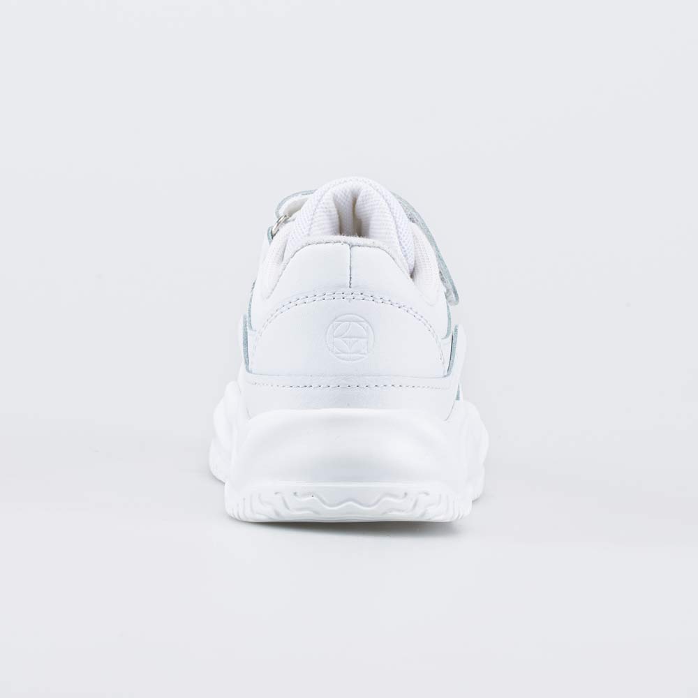 344521-71 Белые кожаные кроссовки на липучке, все фото 5