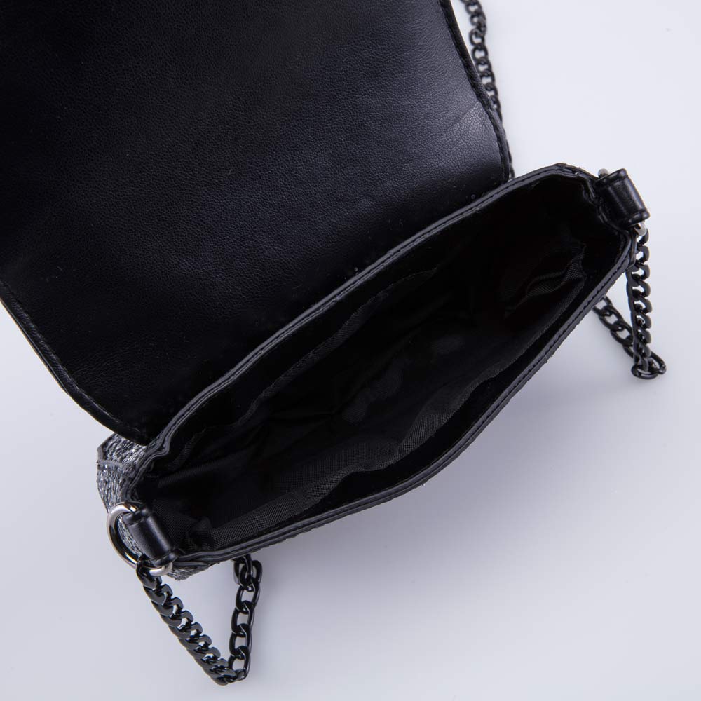 02802381-40 Блестящая детская сумка для девочки черный, все фото 4