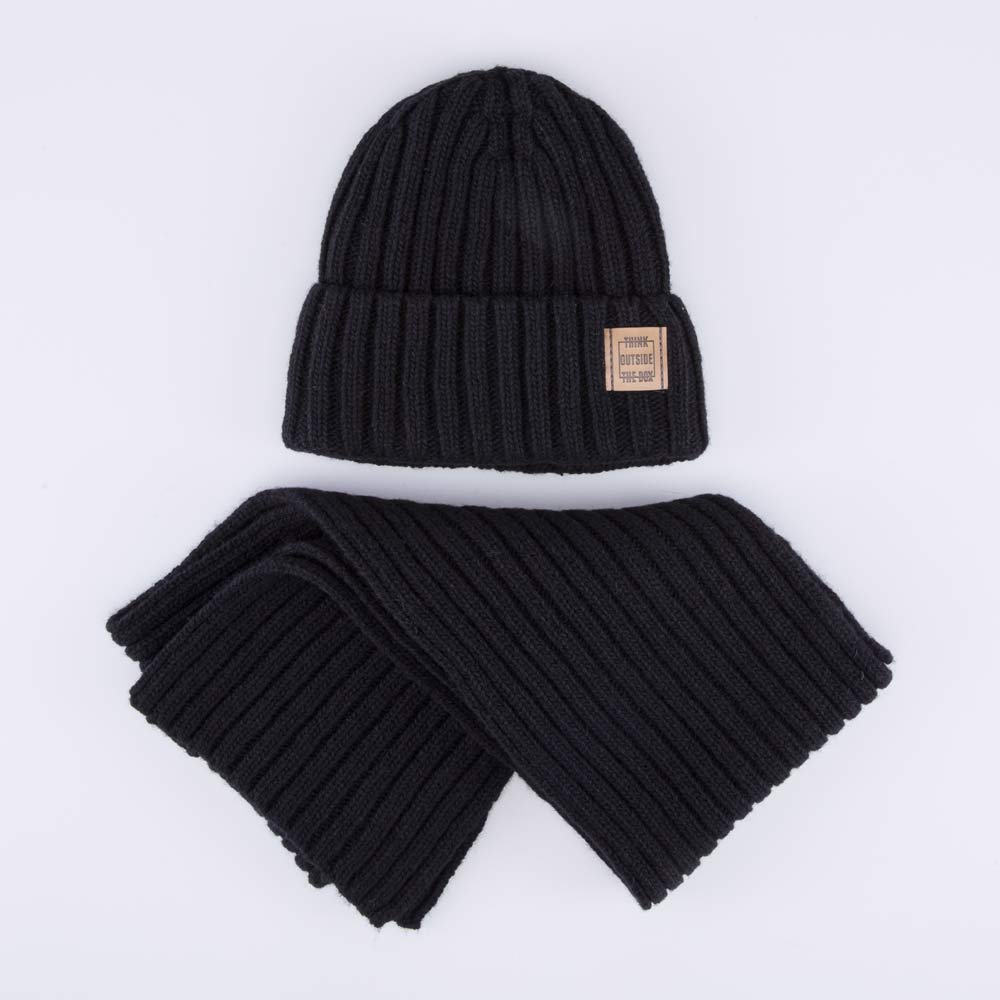 07704009-41 Зимний шерстяной комплект шапка + снуд для мальчика, все фото 1