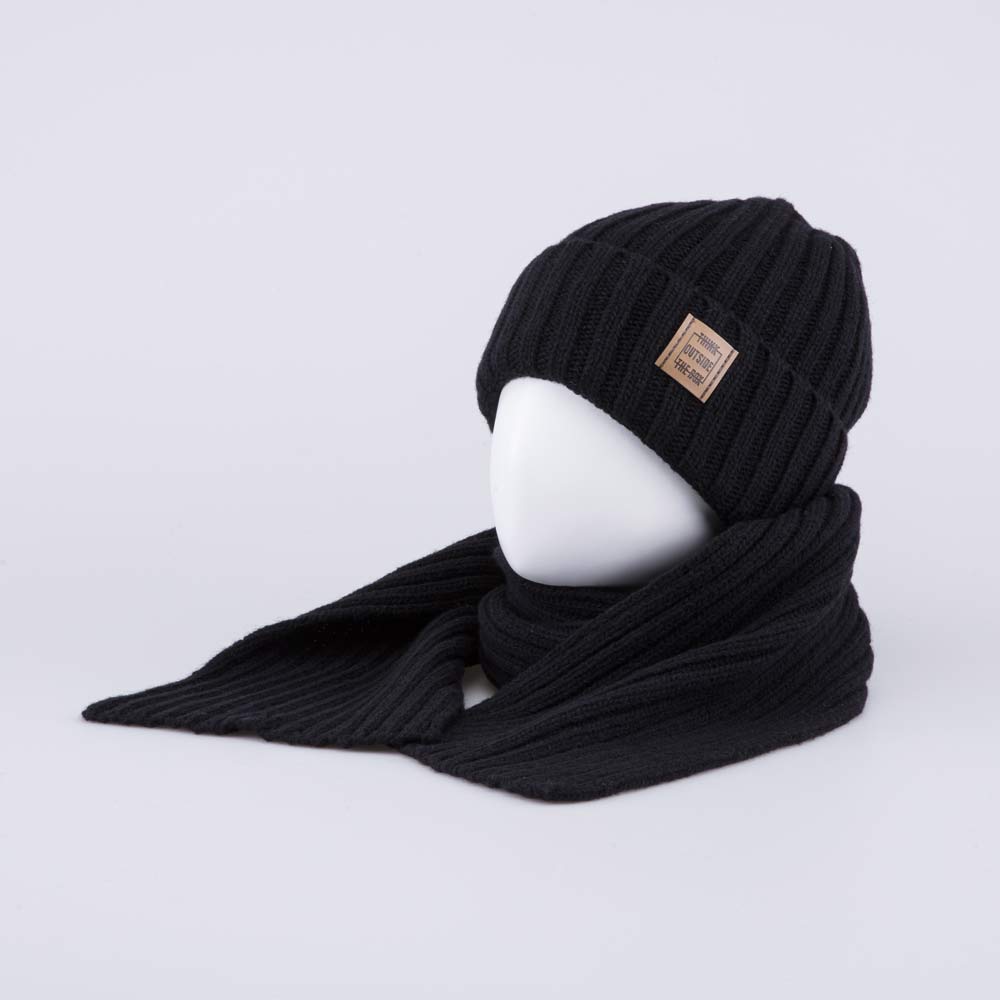 07704009-41 Зимний шерстяной комплект шапка + снуд для мальчика, все фото 2