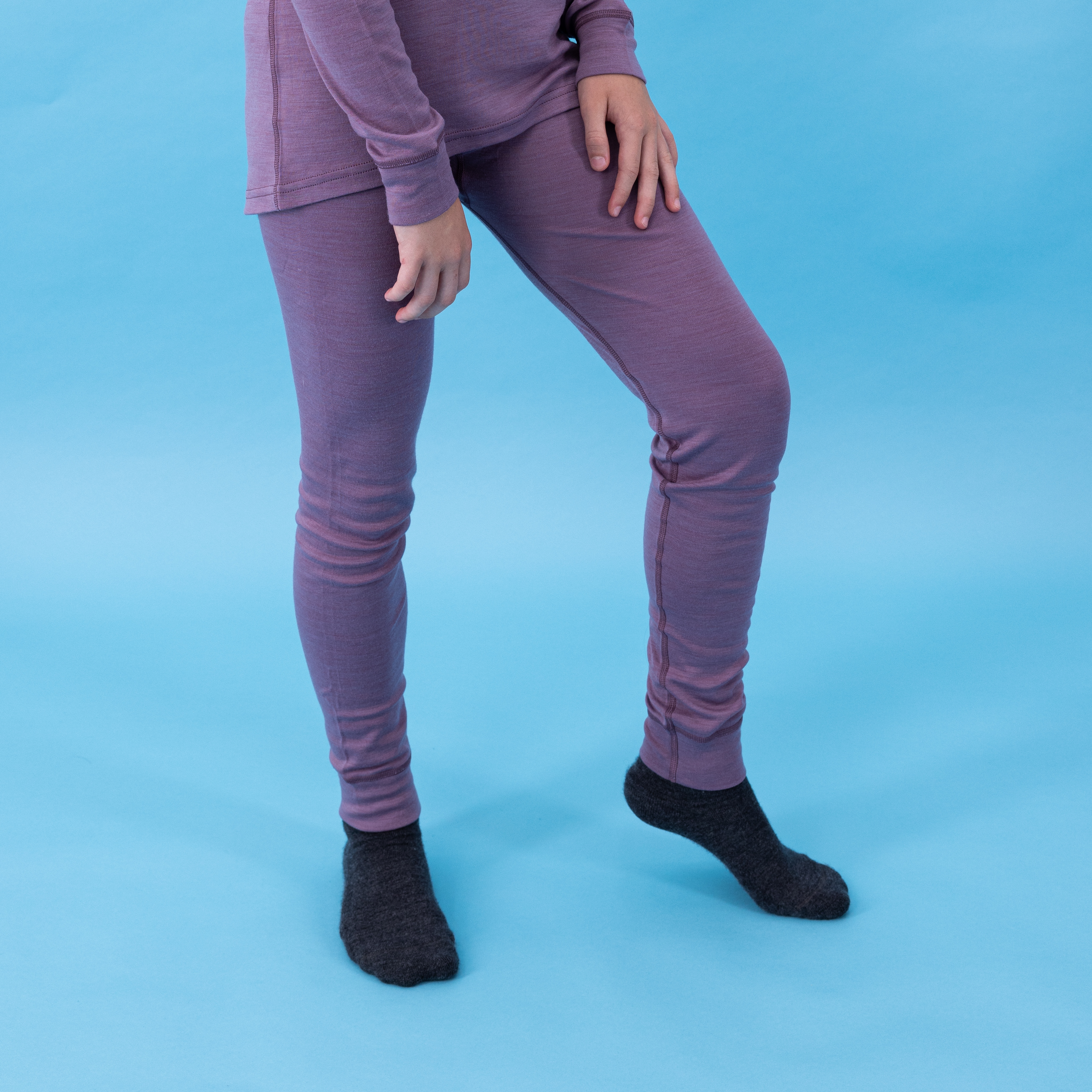 07833017-40 Термолеггинсы для девочек КОТОФЕЙ Шерсть сиреневый, все фото 4
