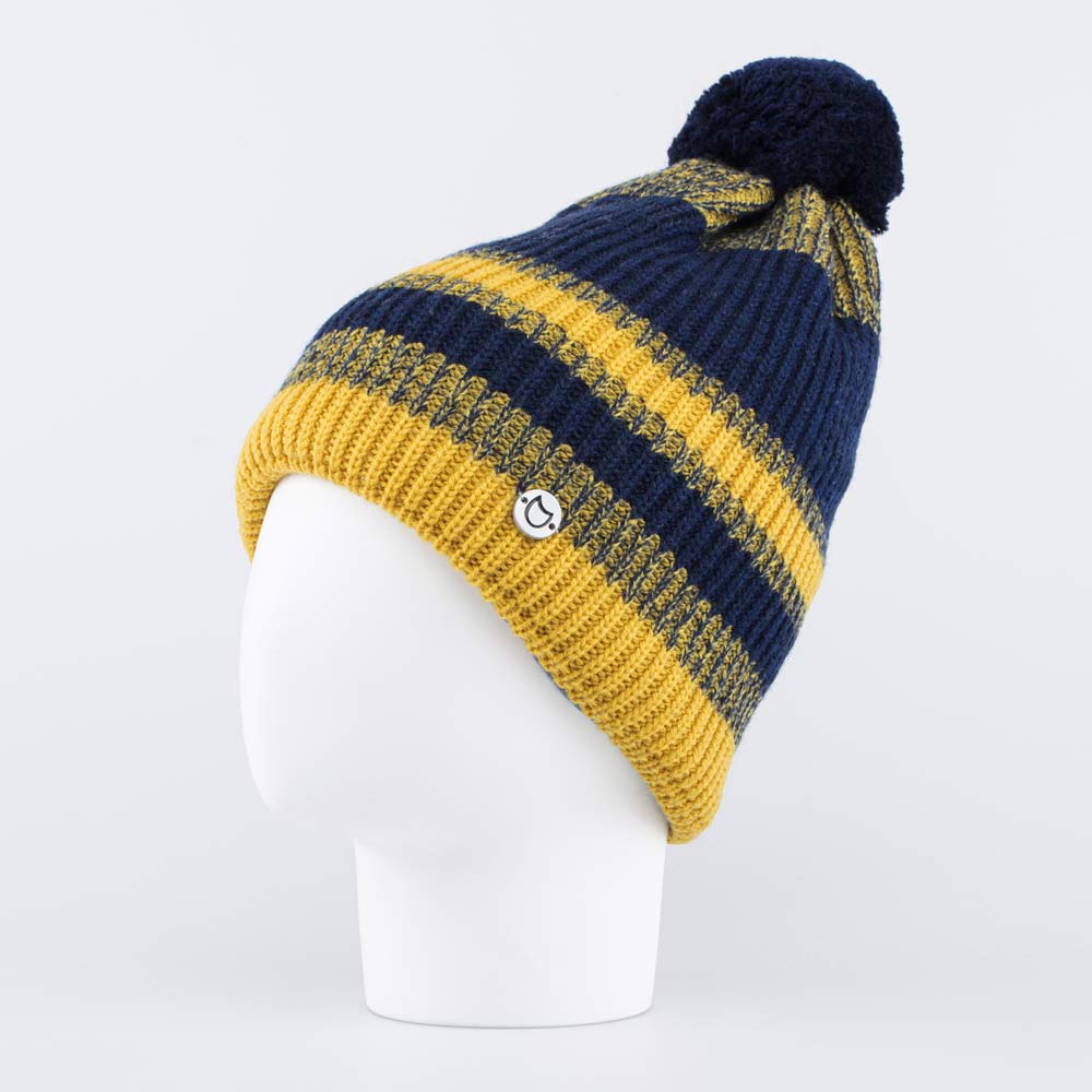 07711419-42 Шапка для мальчика с утеплителем Горчично-синий, все фото 1
