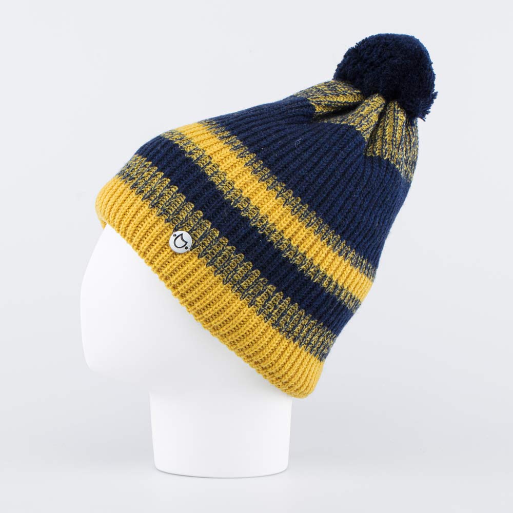 07711419-42 Шапка для мальчика с утеплителем Горчично-синий, все фото 2