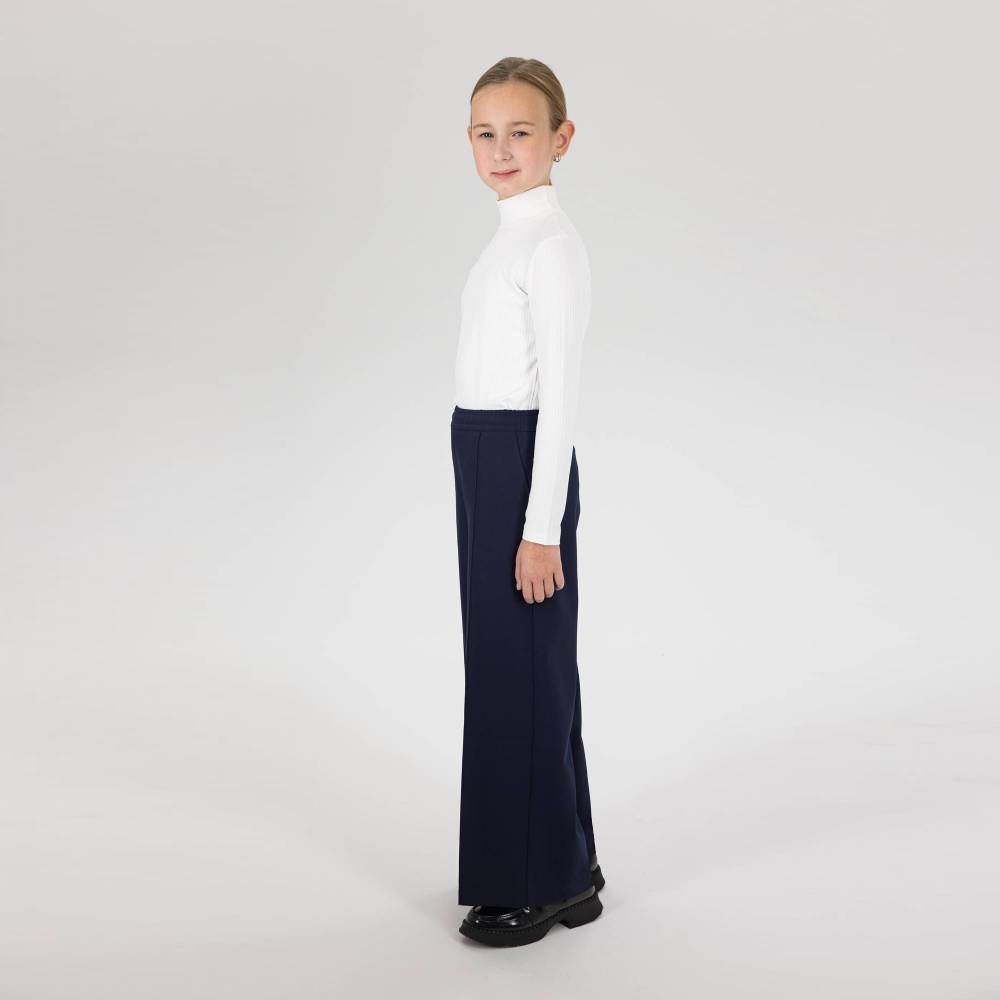07859071-60 Темно-синие брюки-палаццо для девочки, все фото 4