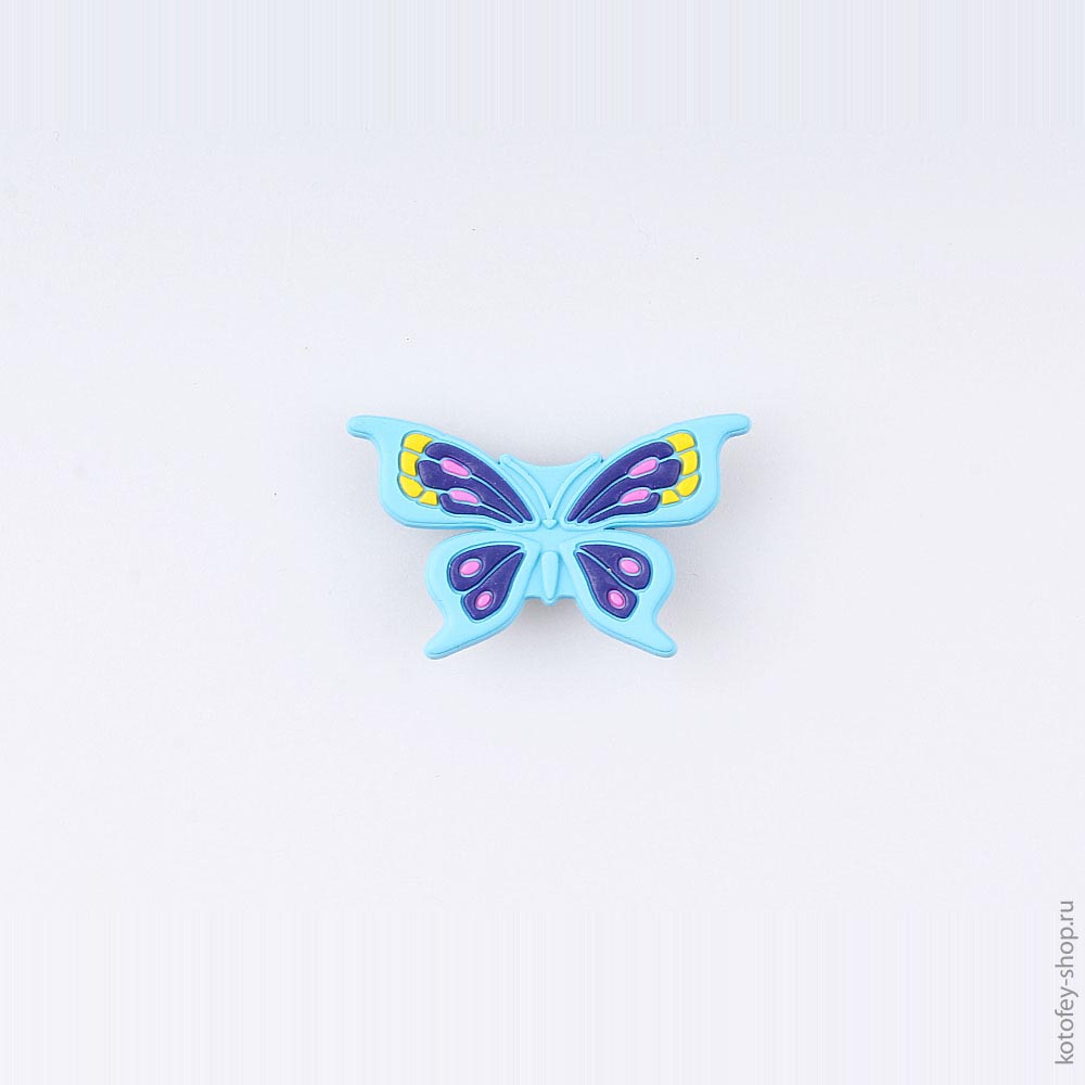 03014005-40 Украшение для обуви Бабочка голубая, все фото 1