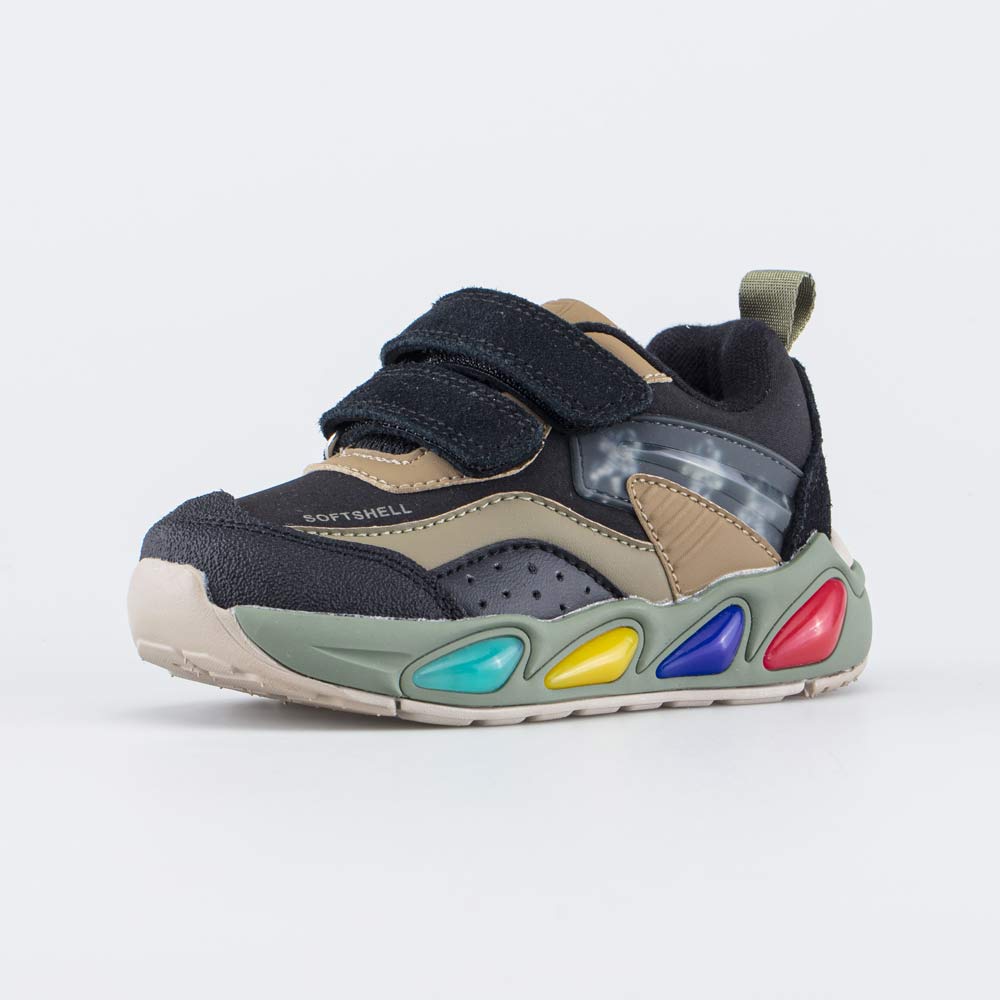 344525-73 Черные кроссовки с LED и Softshell , все фото 1