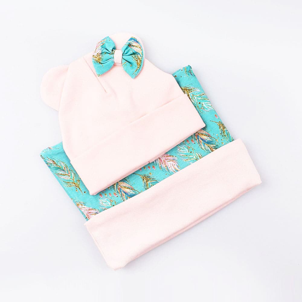 07811154-40 Шапка+снуд на весну, 95% хлопок, розовый, все фото 1