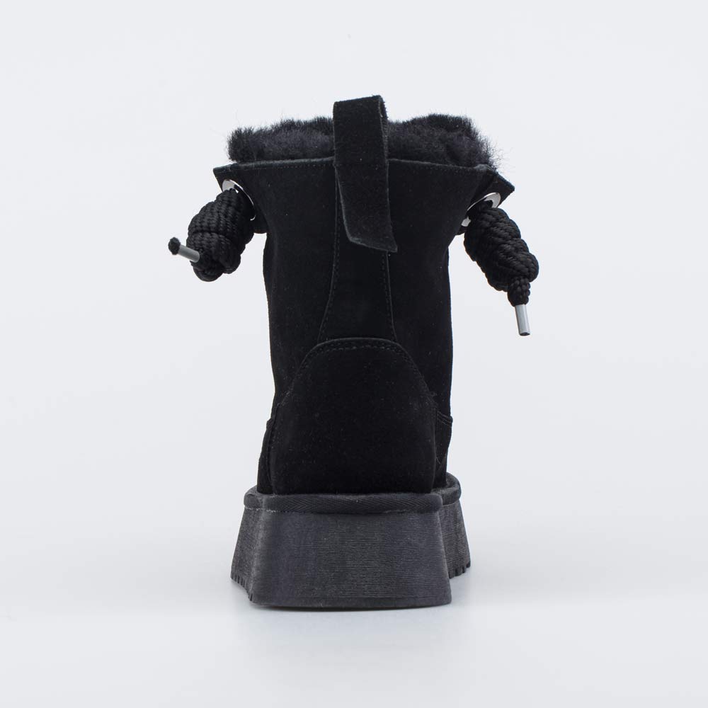 752287-41 Укороченные черные сапожки на зиму , все фото 5