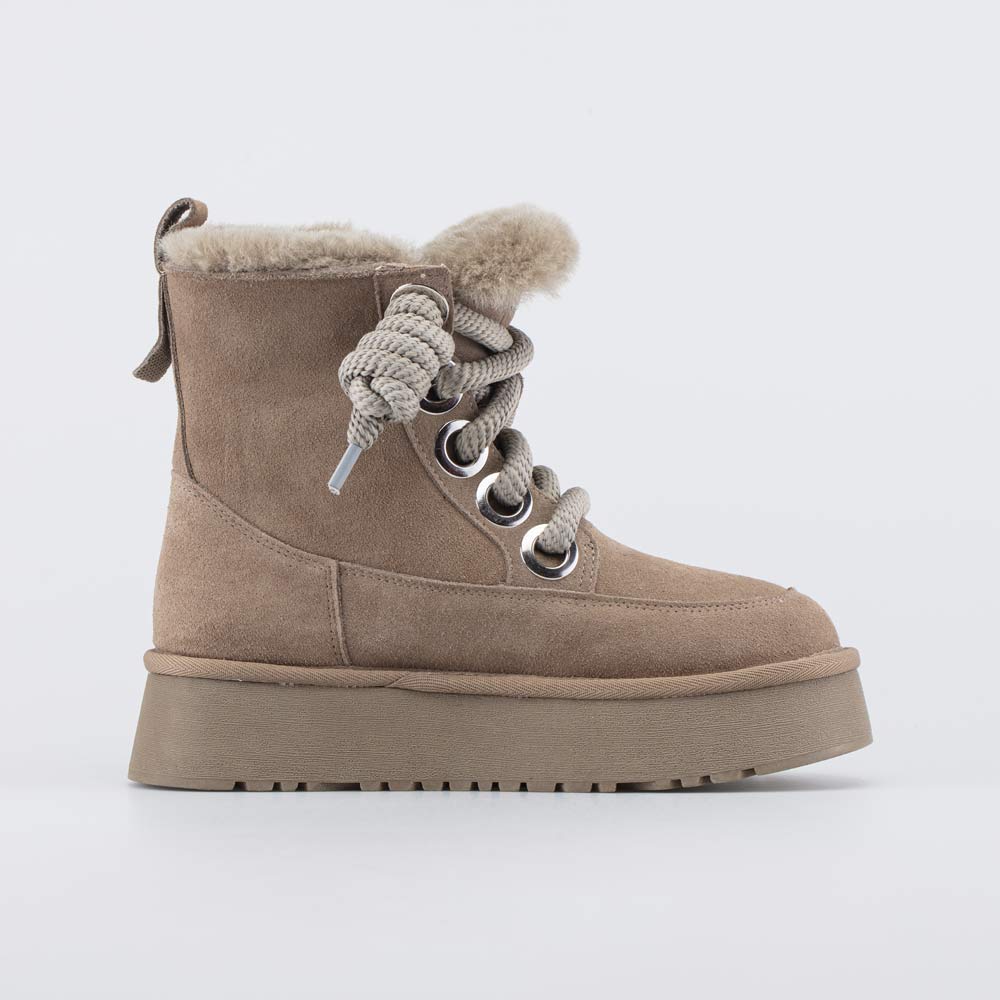 752287-42 Укороченные бежевые сапожки на зиму , все фото 2