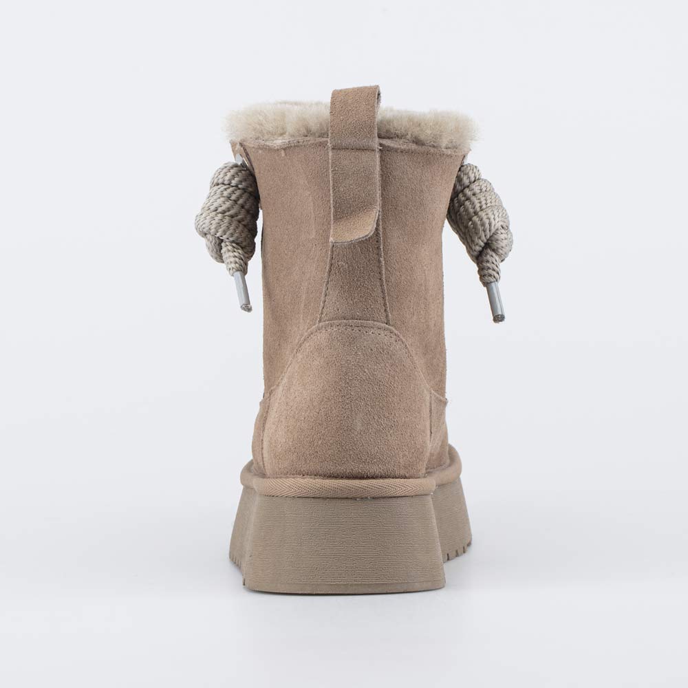 752287-42 Укороченные бежевые сапожки на зиму , все фото 5