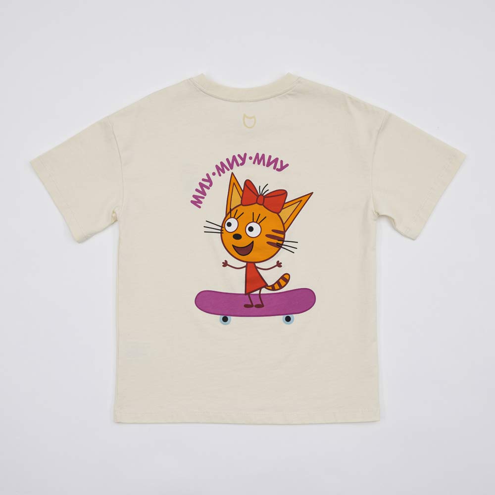 07802048-40 Футболка детская Три кота бежевый, все фото 2