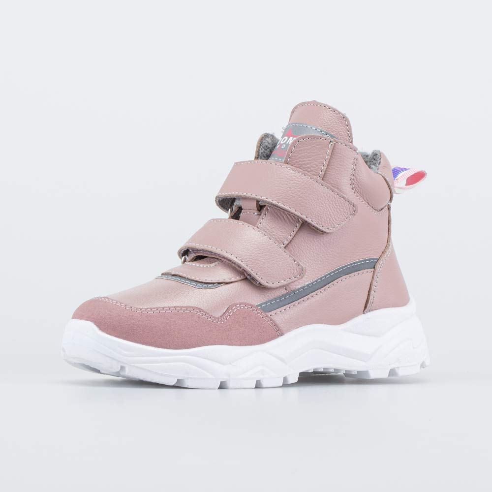 552256-34 Демисезонные ботинки на липучках STYLE розовые, все фото 1