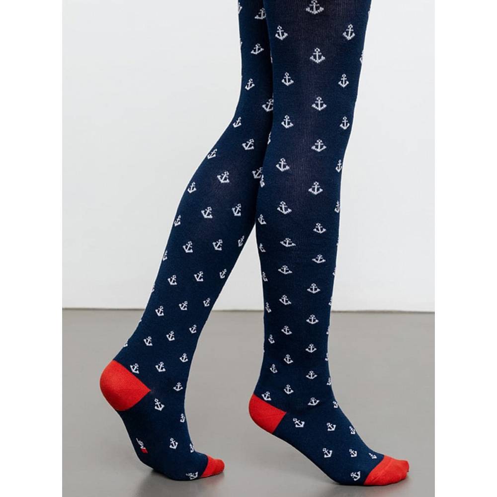 07732509-40 Темно-синие колготки для мальчика Якоря, все фото 1