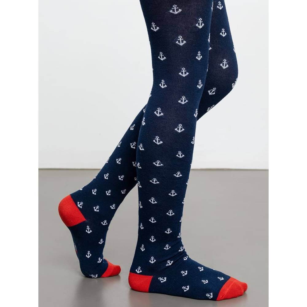 07732509-40 Темно-синие колготки для мальчика Якоря, все фото 2