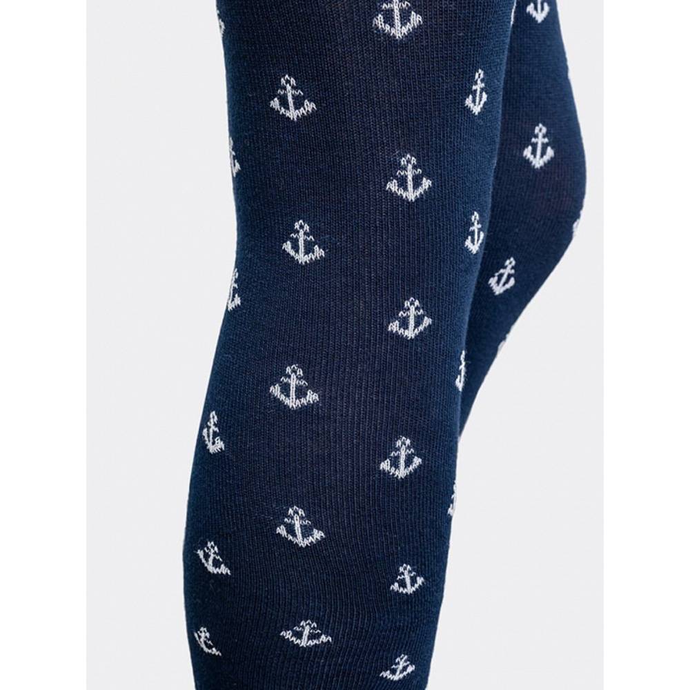 07732509-40 Темно-синие колготки для мальчика Якоря, все фото 3