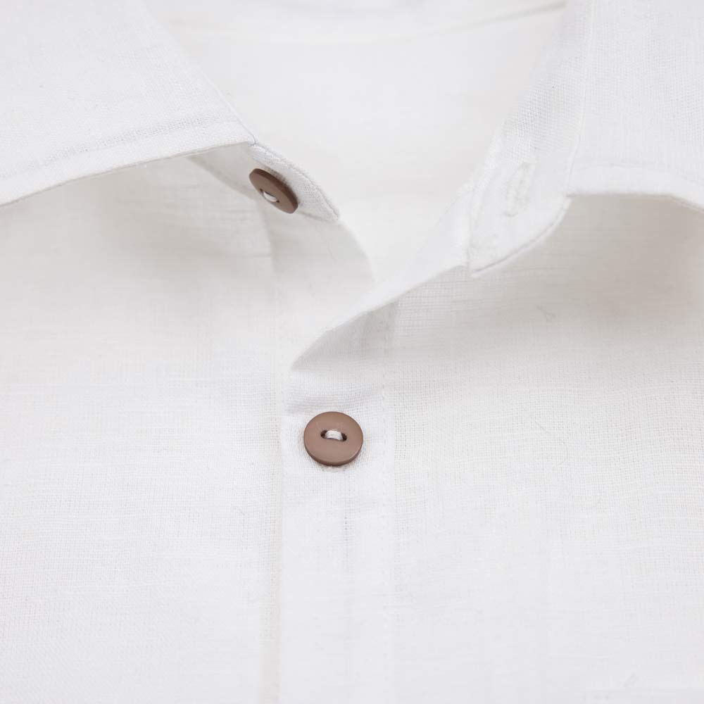 07703011-40 Летняя рубашка из льна и вискозы белый, все фото 3