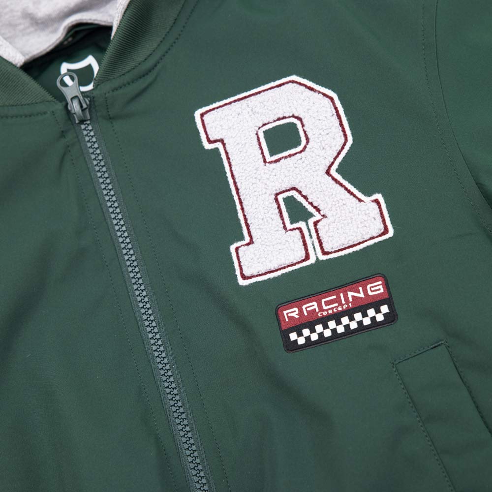 07757075-41 Куртка-бомбер утепленная для мальчика зеленый, все фото 4