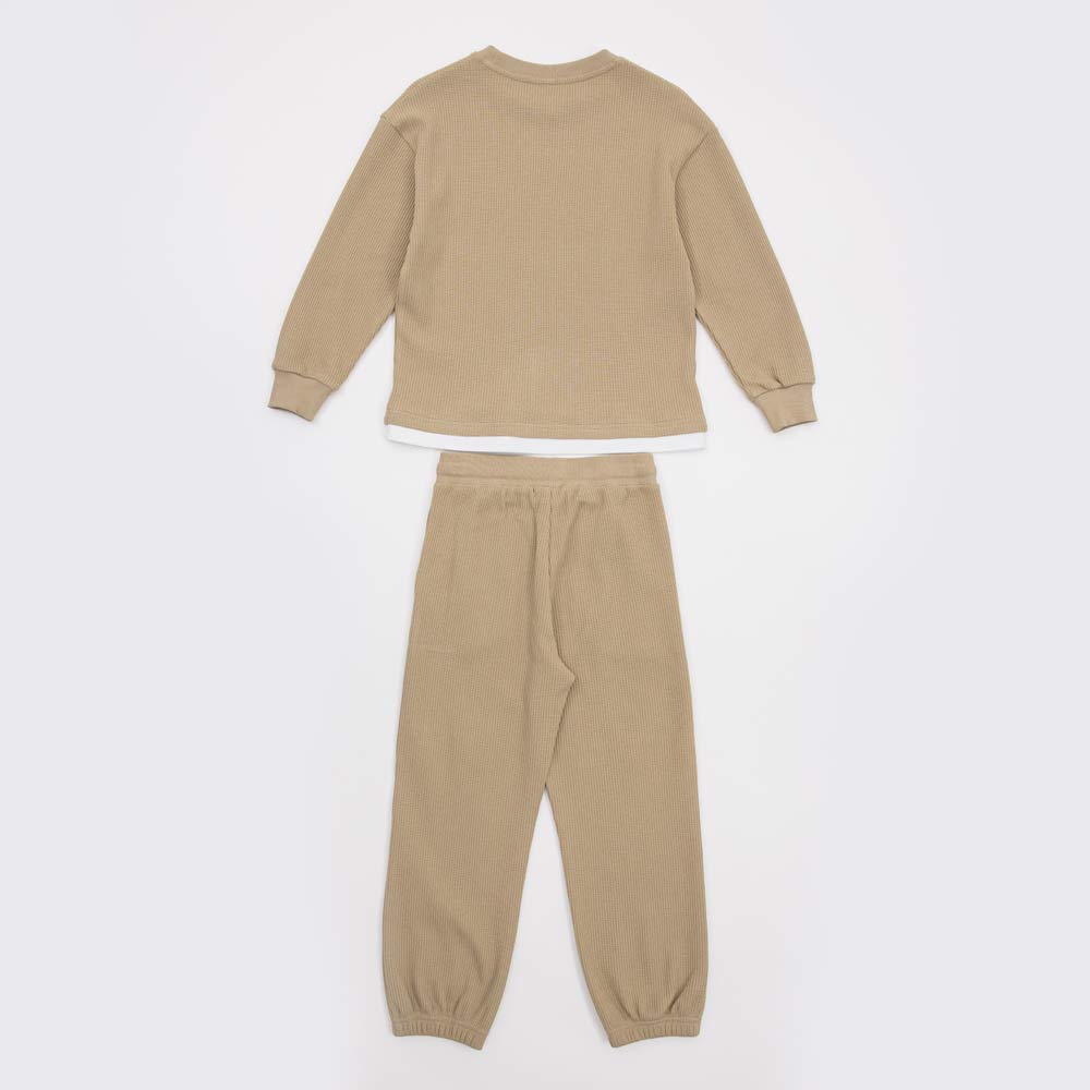 07764100-40 Костюм свитшот + брюки-джоггеры бежевый, все фото 2