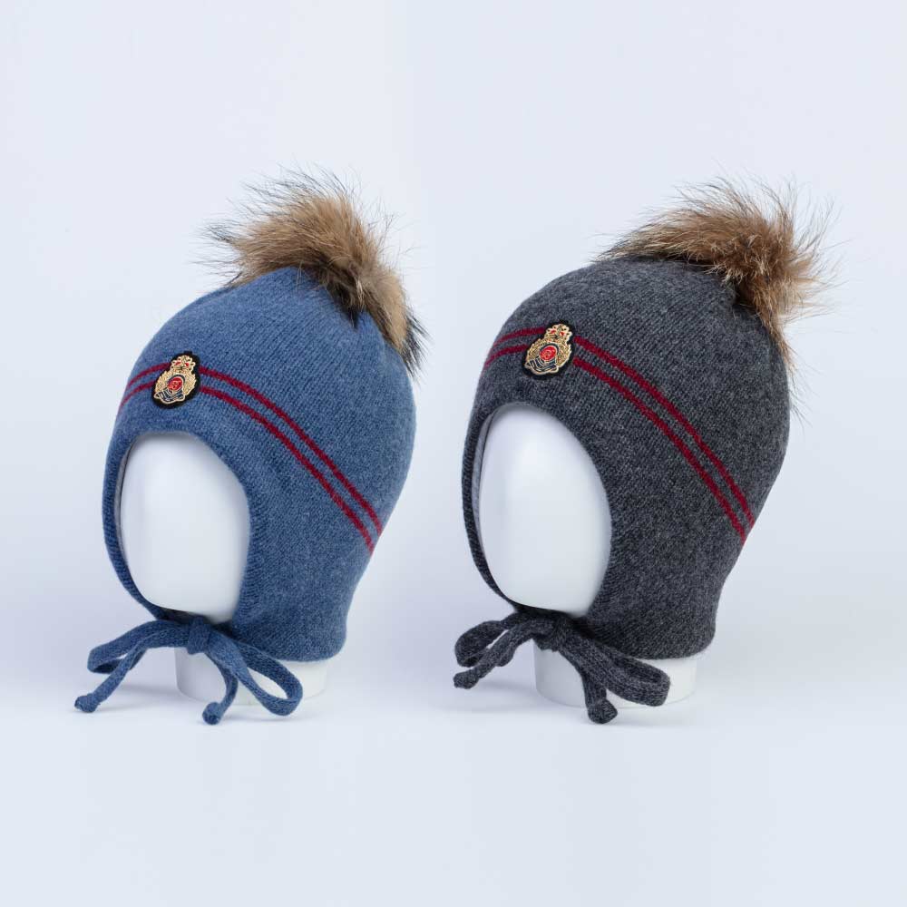 07711152-40 Теплая шапка для мальчика, светло-синяя, все фото 2