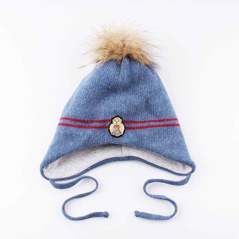 07711152-40 Теплая шапка для мальчика, светло-синяя, все фото 1