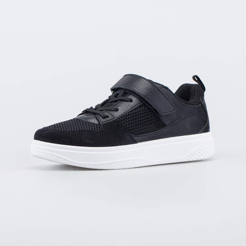 534058-12 Черные кроссовки-полуботинки для мальчика, все фото 1