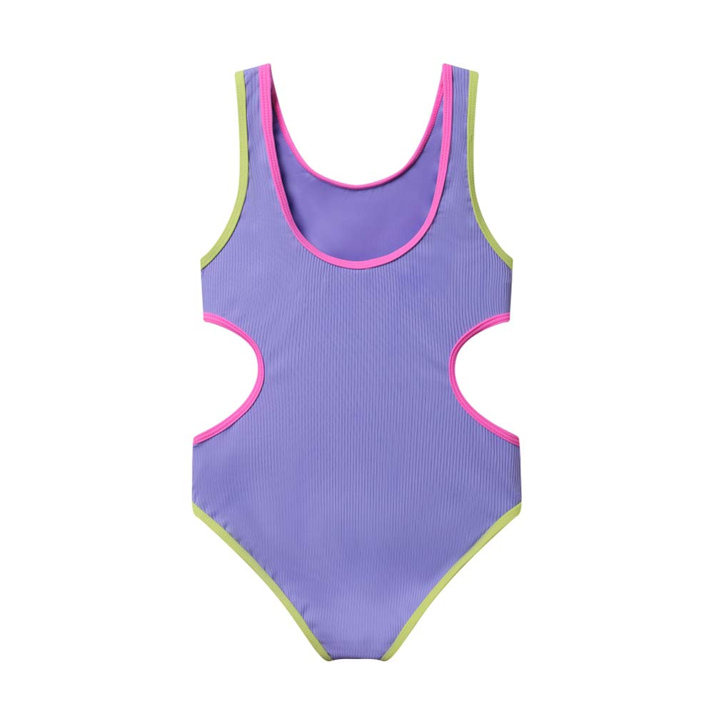 07852078-40 Купальник слитный для девочки сиреневый, все фото 2