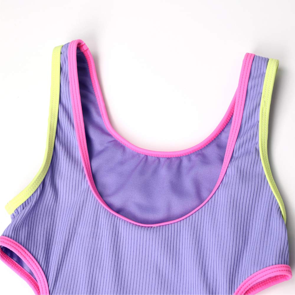 07852078-40 Купальник слитный для девочки сиреневый, все фото 3