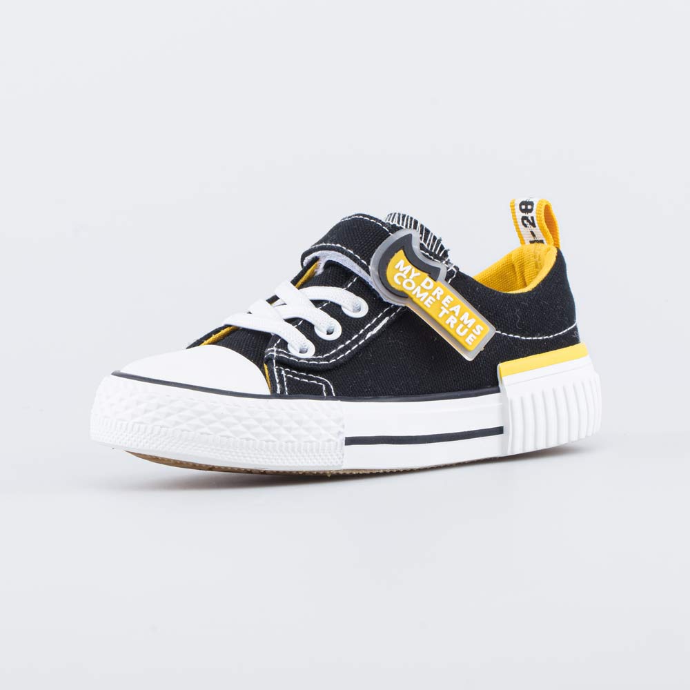 331277-12 Черные кеды на липучке, все фото 1