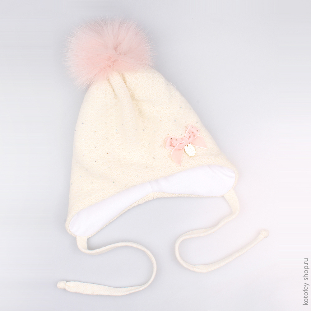 07811089-23 Шапка зимняя, 80% шерсть, белая, все фото 1