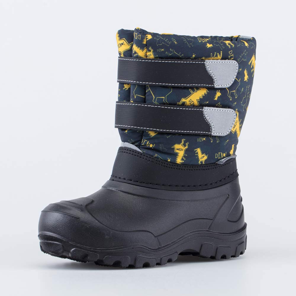 464090-42 Сноубутсы с липучками Желтый Дино, все фото 1