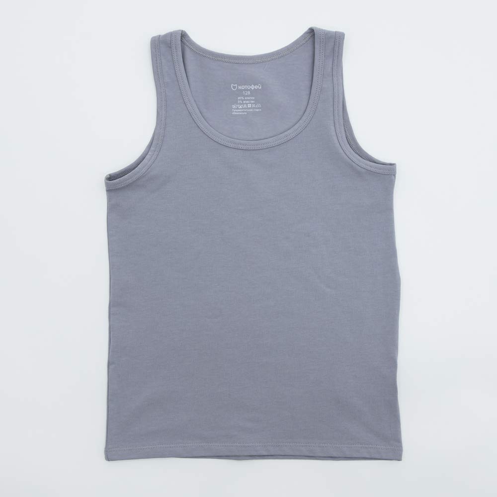 07754018-40 Комплект из 2-х маек для мальчика, бел-сер, все фото 2