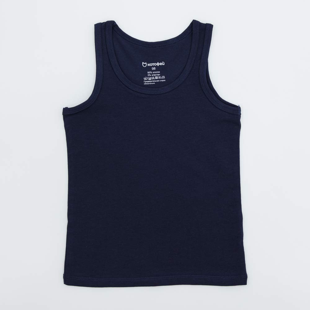 07754018-41 Майки для мальчика 2 шт. белый+синий, все фото 2