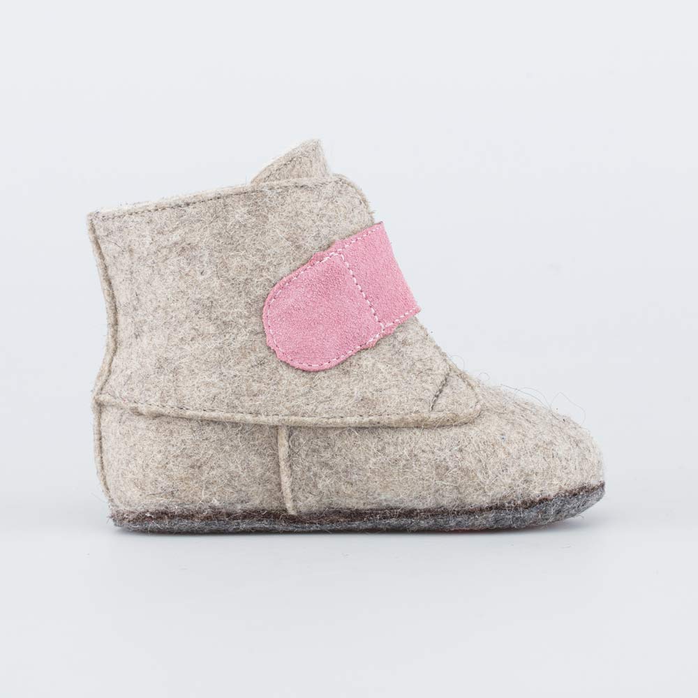 007014-43 Войлочные пинетки для девочки Сердце, все фото 2