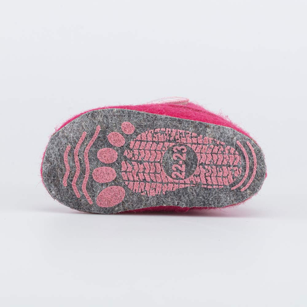 007014-44 Войлочные пинетки для девочки Сердце, все фото 3