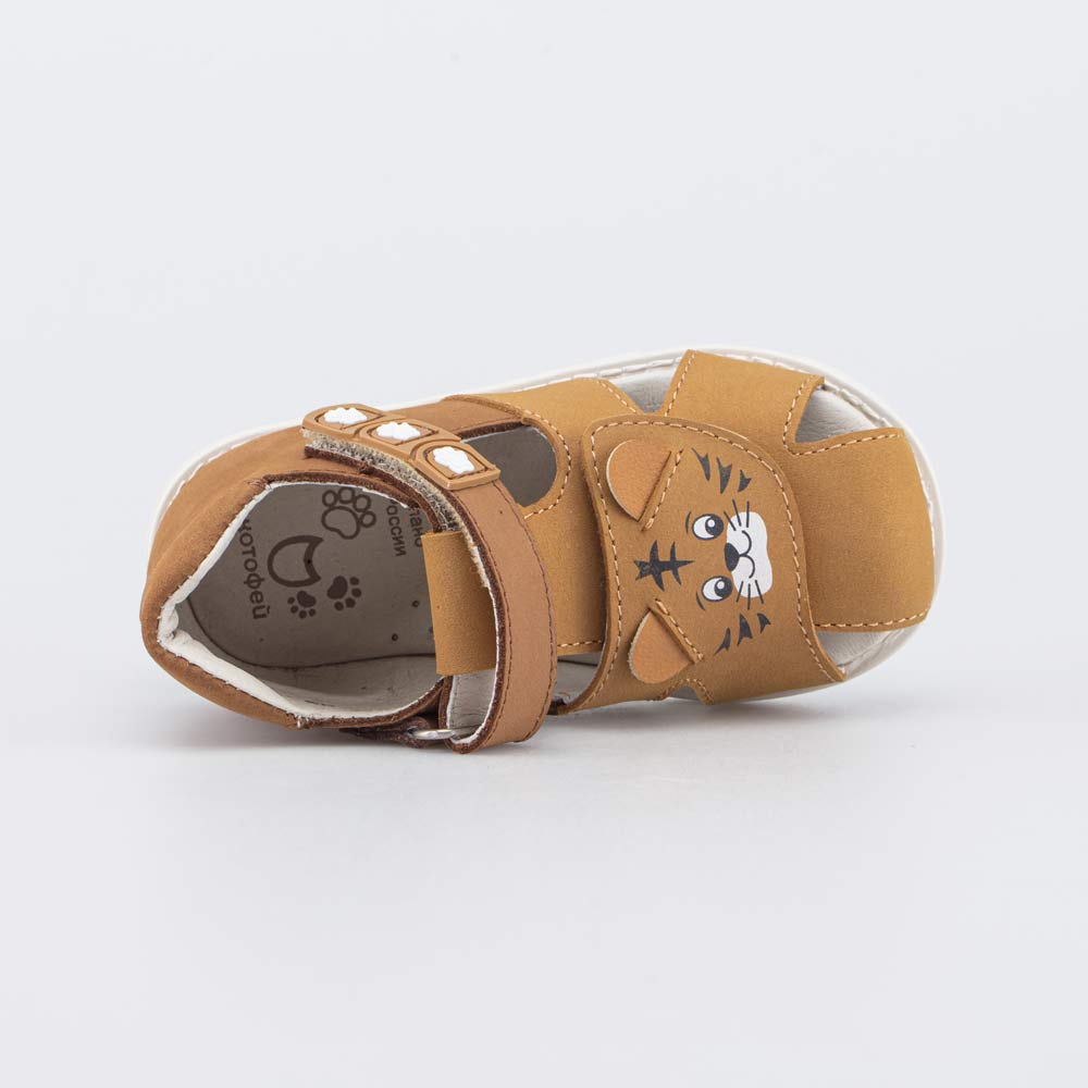 122236-21 Кожаные сандалии с регулируемым ремешком Тигренок , все фото 4