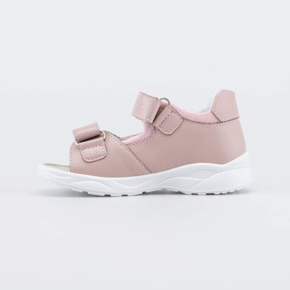 122239-21 Кожаные сандалии на липучках Сердечки , все фото 2