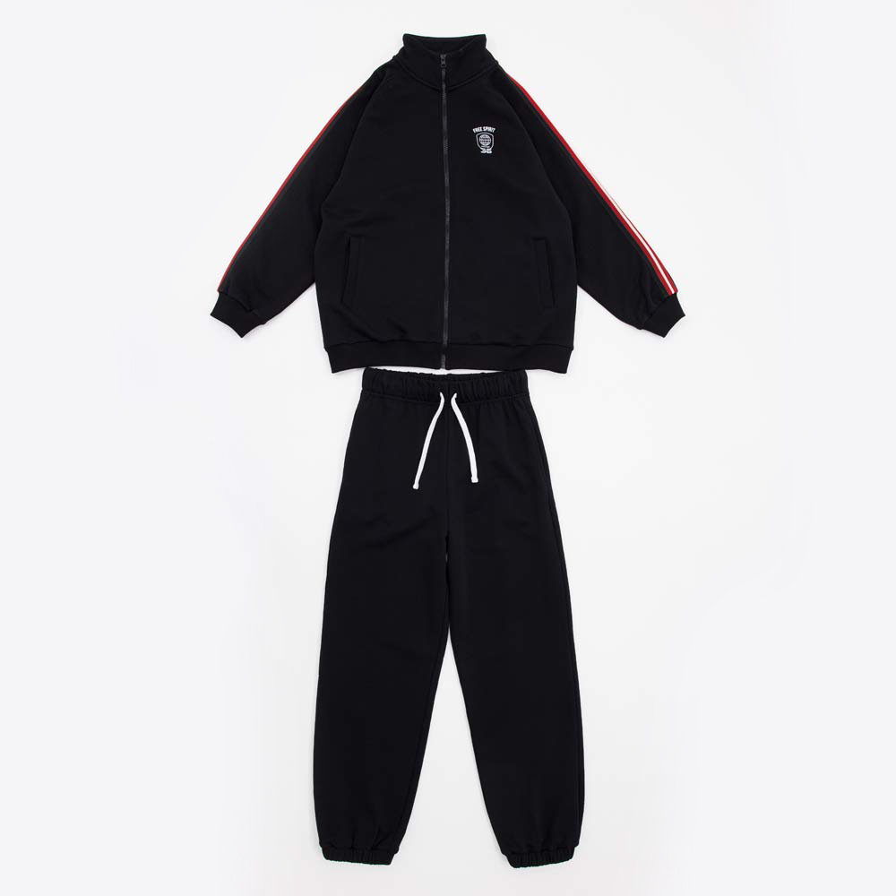 07764102-40 Костюм свитшот + брюки-джоггеры черный, все фото 1