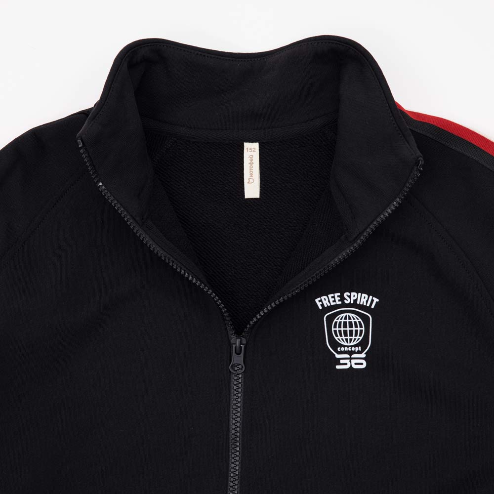 07764102-40 Костюм свитшот + брюки-джоггеры черный, все фото 3