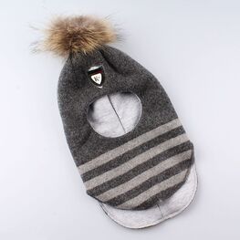 07711153-40 Шлем зимний для мальчика, 70% шерсти, серый для мальчики серый