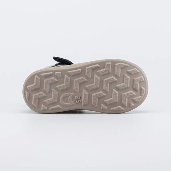 152403-33 Утепленные кожаные ботинки для мальчика для мальчики черный + бежевый фото №3