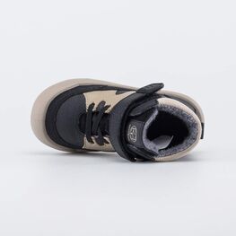 152403-33 Утепленные кожаные ботинки для мальчика для мальчики черный + бежевый фото №4