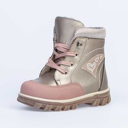 352256-51 Сапожки для девочки бронзовый