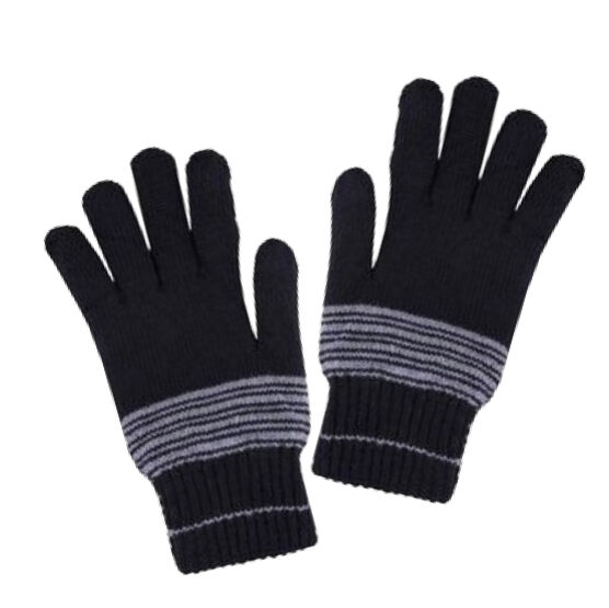 07721177-40 Перчатки детские однослойные черные для универсальные черный