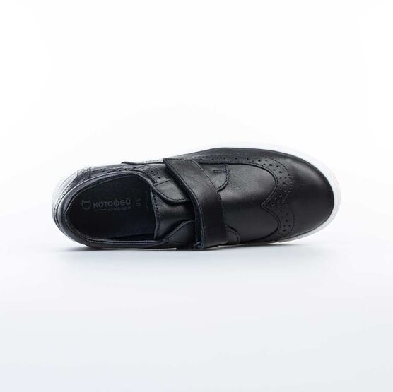 732318-21 Кожаные туфли для школьника для мальчики черный фото №4
