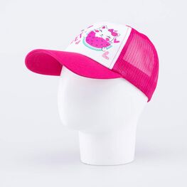 07809075-40 Кепка-бейсболка с сеткой для девочки для девочки розовый + белый фото №2