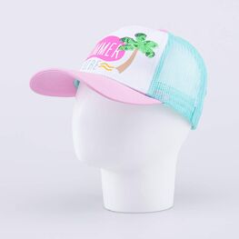 07809078-40 Кепка-бейсболка с сеткой для девочки Летний день для девочки разноцветный фото №2